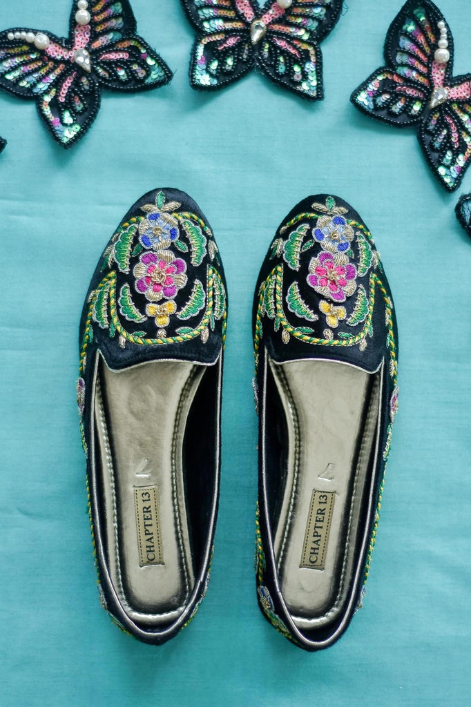 Hand Embroidered Pumps