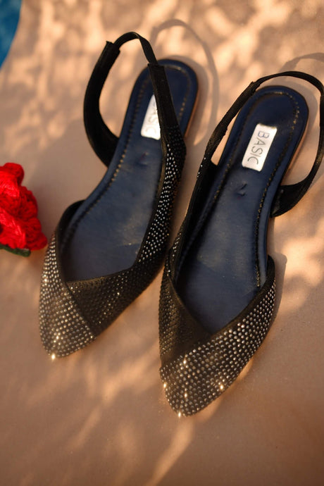 Sling Back Sandals | Noir Sparkle - CHAPTER 13