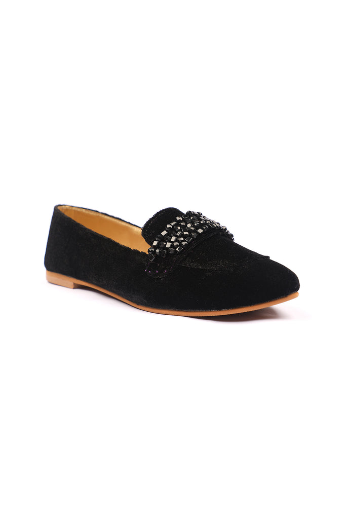 Classic Loafers with a hint of crystals in black