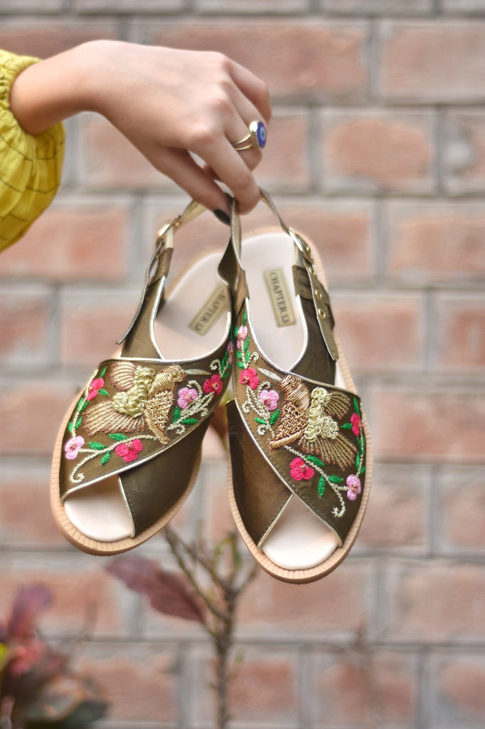 Hand embroidered traditional peshawaris